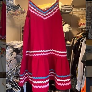 Vici Dolls Small Red Embroidered Shift Dress